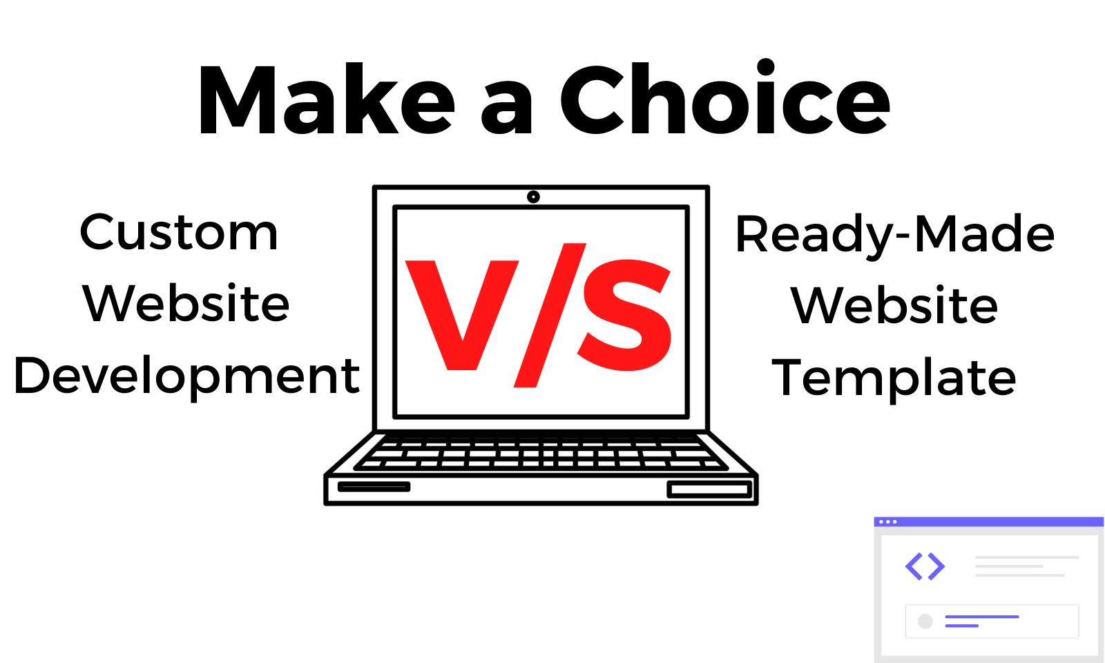 Make a choice – Custom Website Development Versus Ready-made Website Template