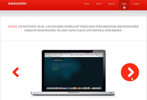 Awesome Minimal Web Design from PSD to XHTML