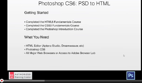 Photoshop CS6 PSD to HTML Tutorial