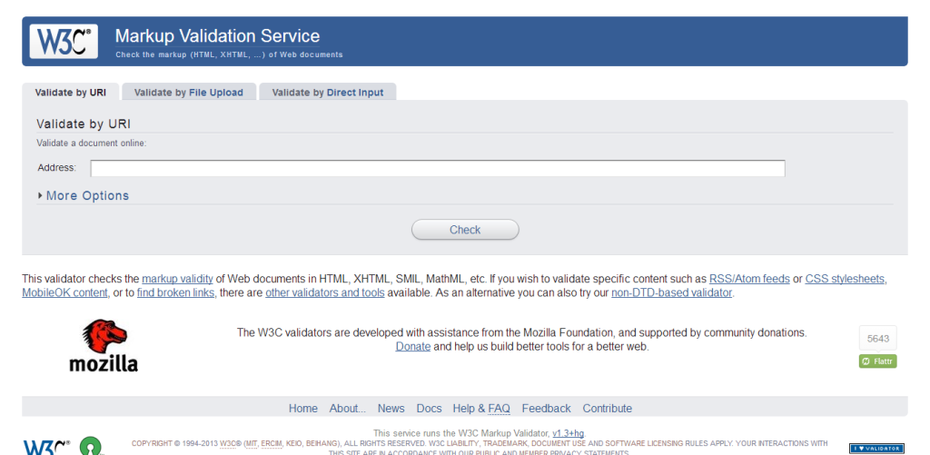 W3C Markup Validation Service