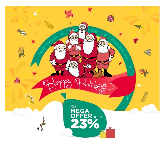 Happy Christmas And New Year discounts