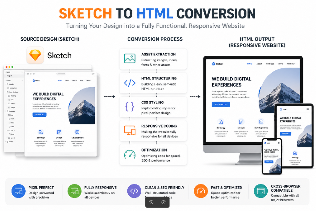 Sketch to html