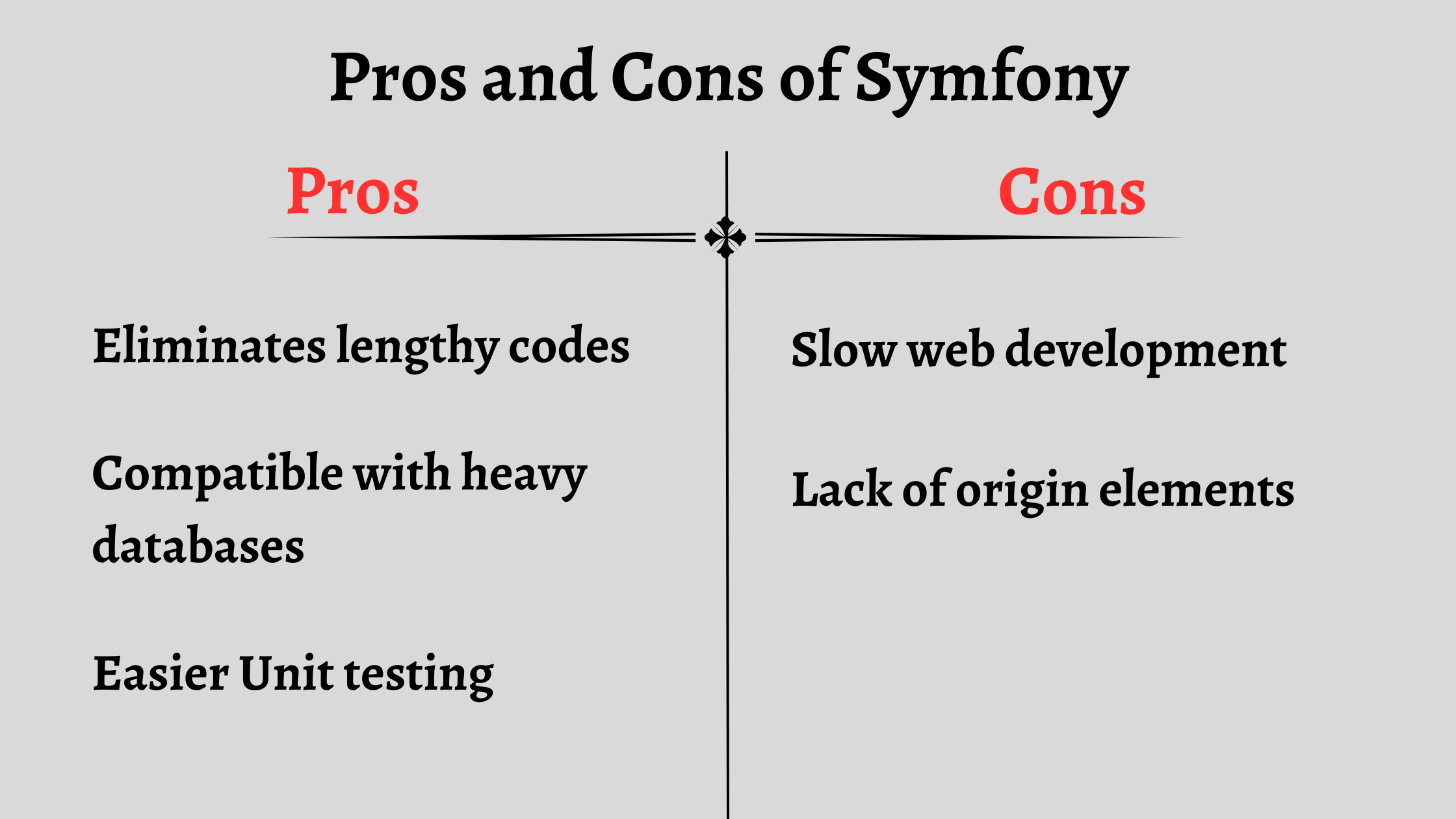 Pros and Cons of Symfony